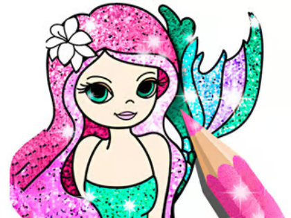 Mchezo Kitabu cha kuchorea: Mermaid kidogo  online