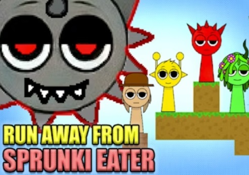 Mchezo Kukimbia mbali na Sprunki Eater  online