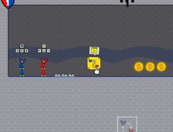 Mchezo Stickman Huggy Party Duo  online