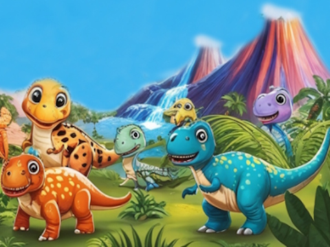 Mchezo Sayari ya watoto Dino  online