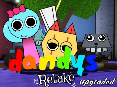 Mchezo Sprunki achukue tena kama ulimwengu wa Dandy  online