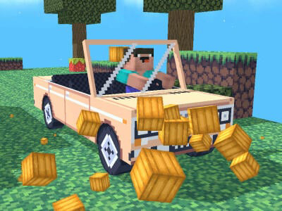 Mchezo Noob: Obby kwenye gari  online