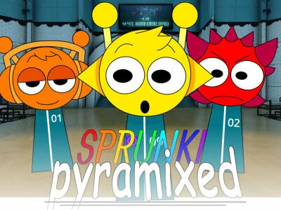 Mchezo Sprunki Pyramixed: mchezo wa squid  online