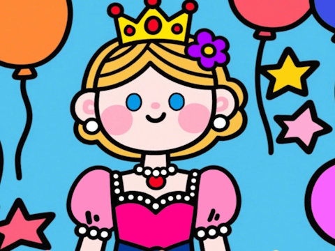 Mchezo Rangi na nambari: Princess mdogo  online