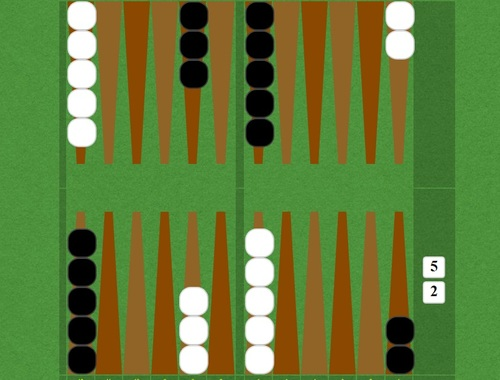Mchezo Backgammon fupi  online