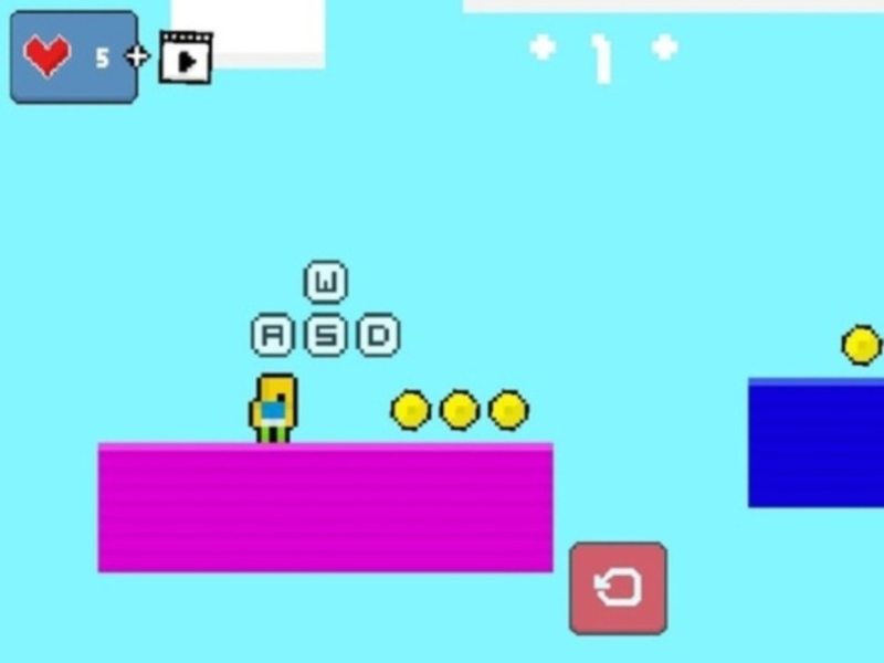 Mchezo 2d Obby Rainbow Parkour  online