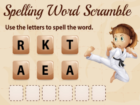 Mchezo Spelling neno scramble  online
