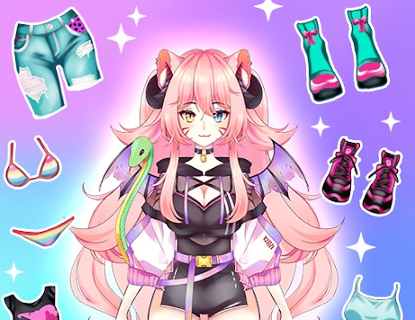 Mchezo Anime mavazi ya juu moe  online
