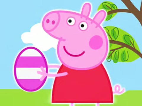 Mchezo Jigsaw puzzle: Peppa nguruwe mayai ya Pasaka  online