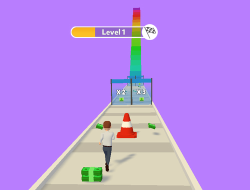 Mchezo Pesa Stack Run 3D  online