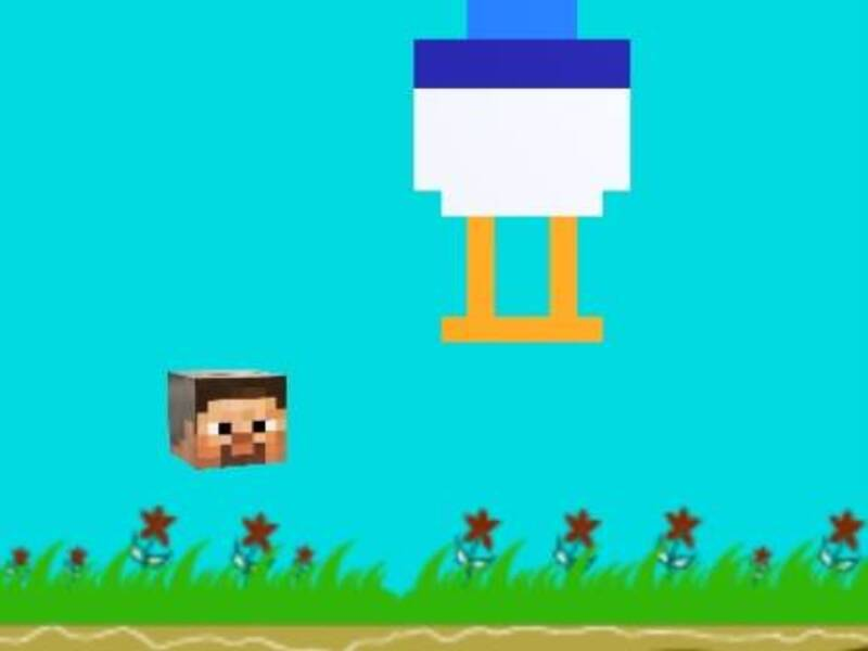 Mchezo Kuku Jockey Flappy Minecraft online