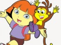 Mchezo Dora The Explorer Coloring Furaha  online