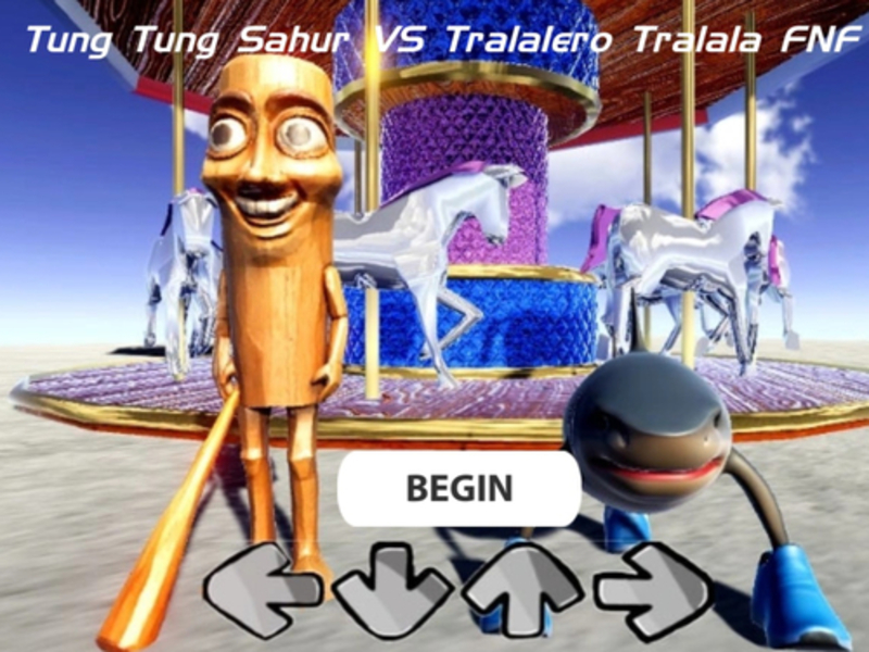 Mchezo Tung Tung Sahur vs Tralalero Tralala fnf online