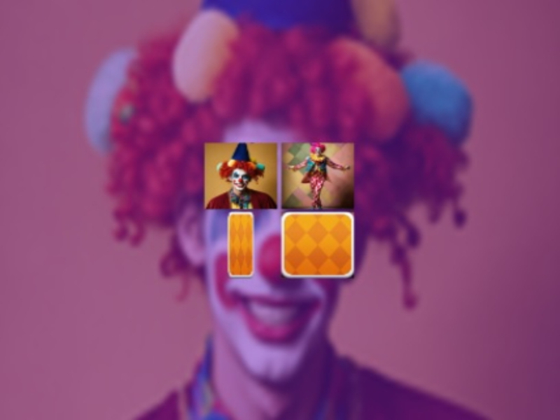Mchezo Mechi ya kumbukumbu ya Clown online