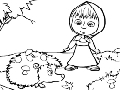Mchezo Masha na Hedgehog  online
