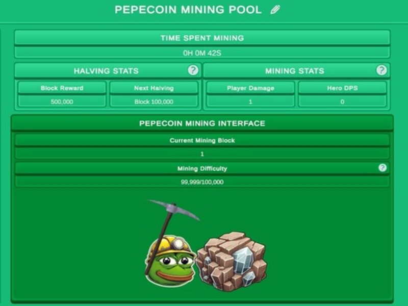 Mchezo Pepecoin Miner Idle Simulator online