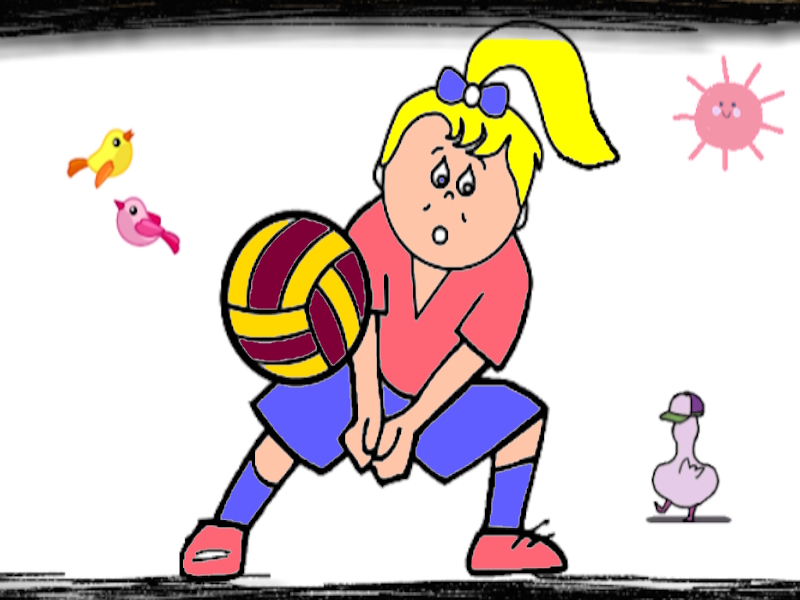 Mchezo Volleyball kufurahisha kuchorea online