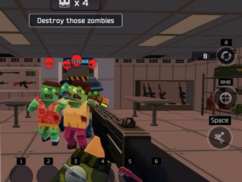 Mchezo Pixel Combat: Zombies mgomo online