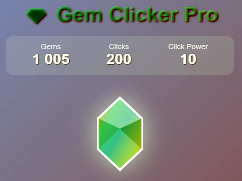 Mchezo Gem Clicker Pro online