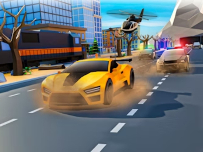Mchezo Gari la polisi Chase Zigzag kutoroka 3D online
