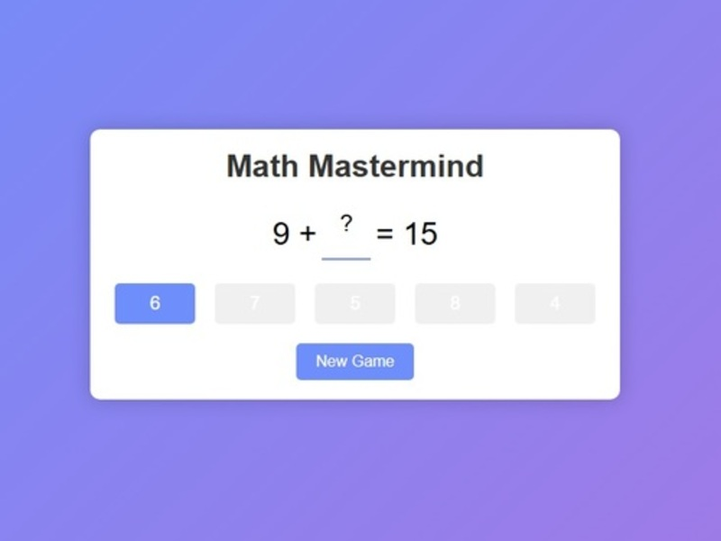 Mchezo Math Mastermind online