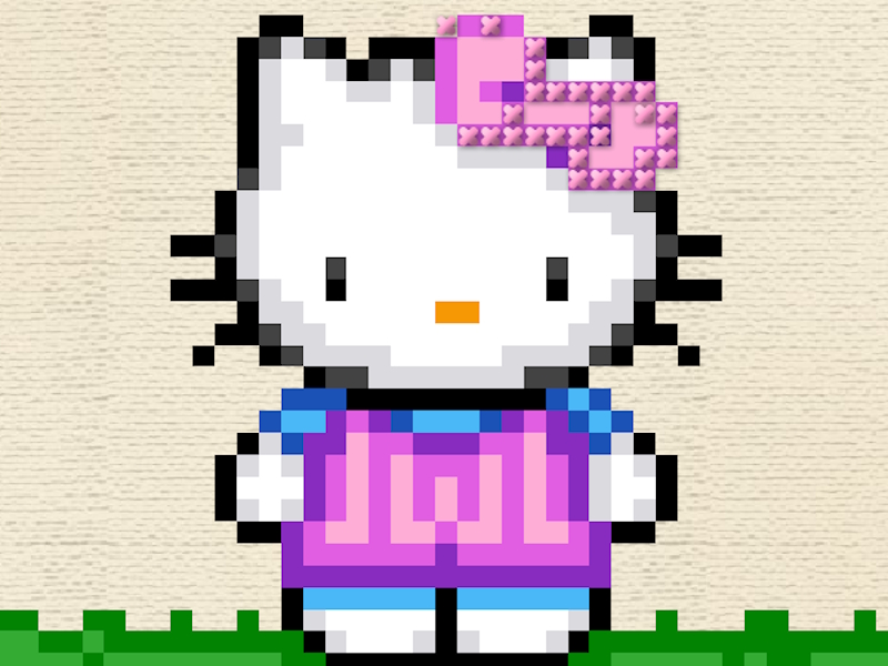 Mchezo Hello Kitty Cross Stitch online